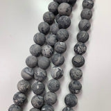 10mm Frosted Picasso Jasper - Round