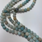 8mm Round Frosted Amazonite