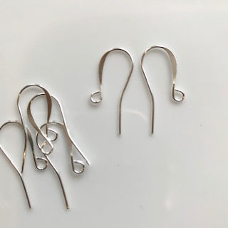 Ear Wire - Fish Hook - Silver Plate
