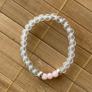 Mala Kit - 6mm Frosted Glass/Pink Jade
