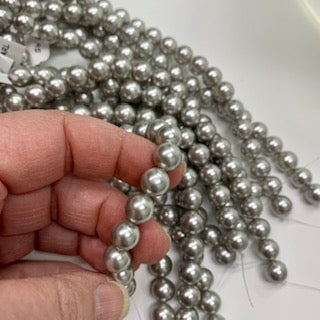 10mm Shell Pearl - Light Grey