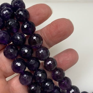 12mm Dark Amethyst - Facetted Round