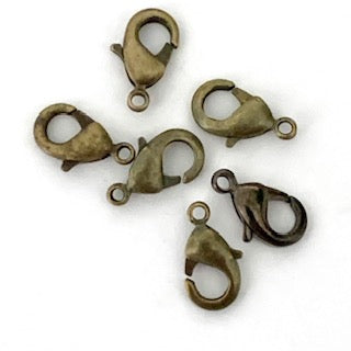 15mm Lobster Claw - Antique Brass Colour