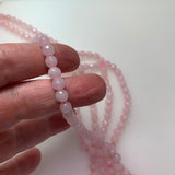 6mm Rose Quartz - Facetted Polished Round
