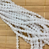 6mm White Jade - Semi Translucent - Polished Round