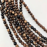 6mm Tiger Ebony - Round