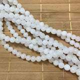 8mm White Jade - Semi Translucent - Polished Round