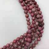 8mm Rhodonite - Facetted Polished Round