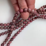 8mm Rhodonite - Facetted Polished Round