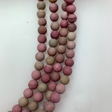 8mm Rhodonite - Frosted Round