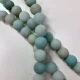 10mm Round Frosted Amazonite