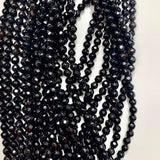 6mm Polished Black Onyx - Facetted Round
