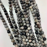 6mm Polished Zebra Jasper - Round