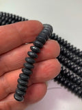 8 x 4mm Matte Haematite - Rondelle