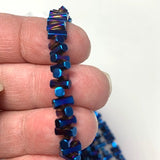 Haematite - Plated - Blue Metallic Colour