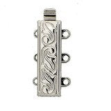 CLSP168SP3  3 Strand Clasp with Swirl Design