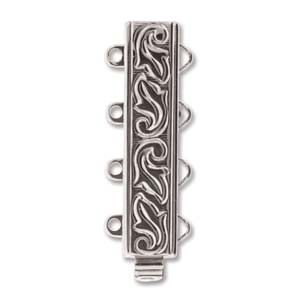 CLSP168SP4  4 Strand Clasp with Swirl Design