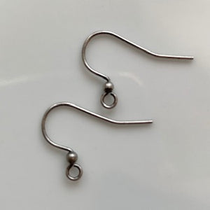 Ear Wire - Fish Hook with ball - Black