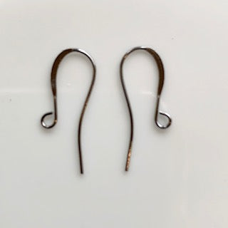 Ear Wire- Fish Hook - Black