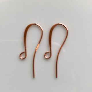 Ear Wire - Fish Hook - Shiny Copper