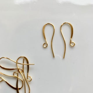 Ear wire - Fish Hook - Gold Plate