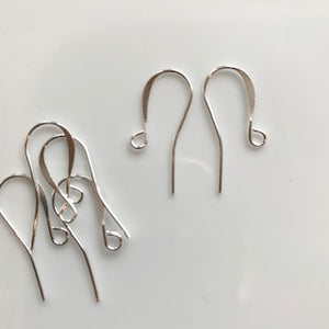 Ear Wire - Fish Hook - Silver Plate