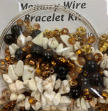 Howlite and Ebony Memory Wire Kit