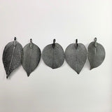 Electroplated Natural Leaves - Charcoal