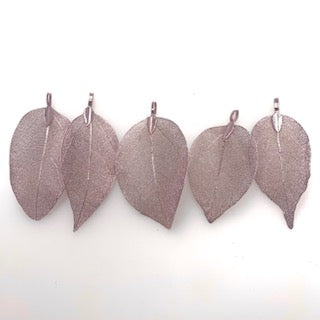 Electroplated Natural Leaves - Mauve