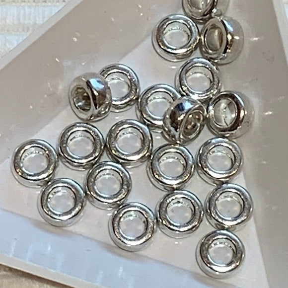 B0124  7 x 3.5mm (hole 3.5mm) Spacer - Silver colour