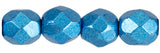 6B03  4mm Fire Polish - Saturated Metallic Nebulas Blue